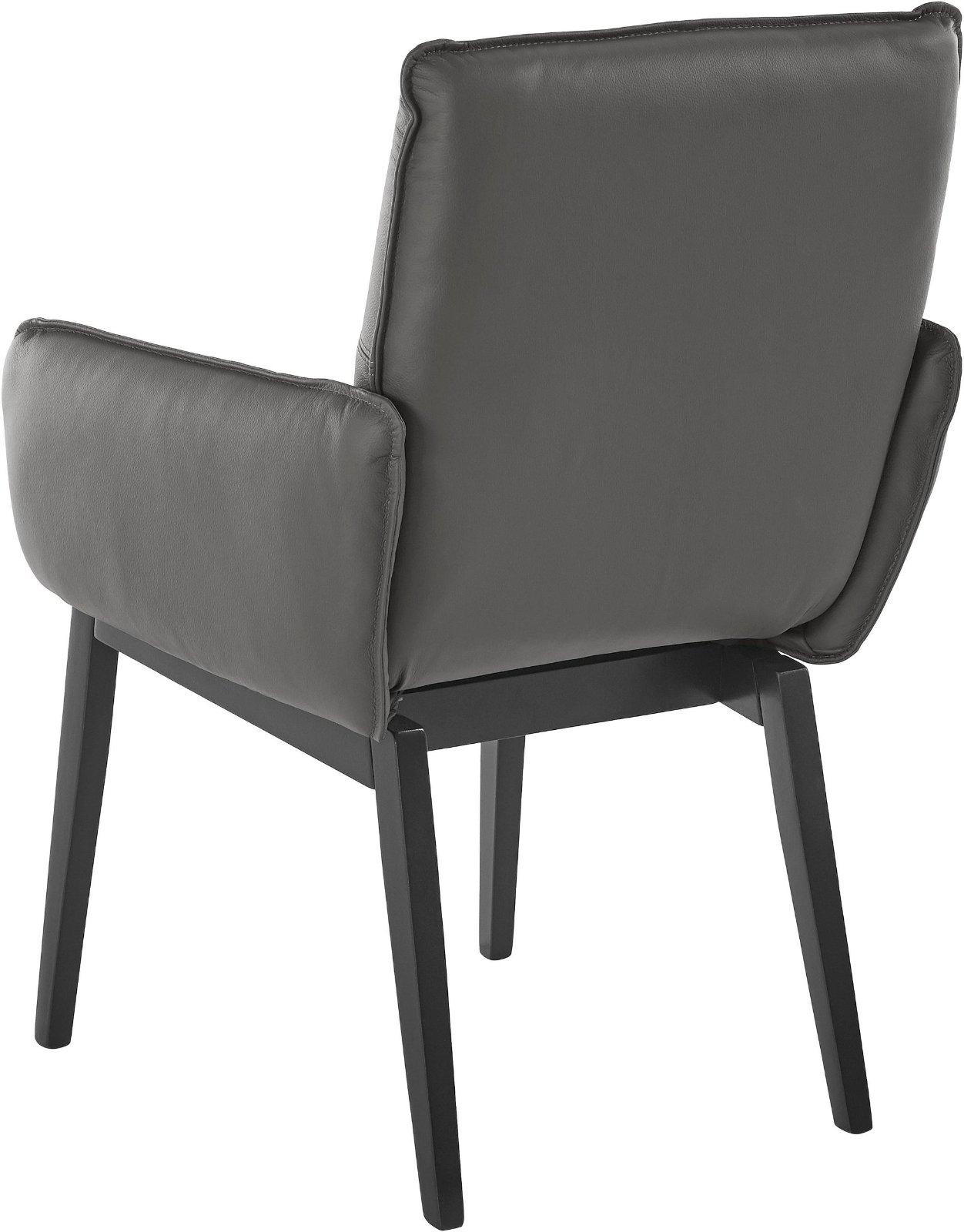 Armlehnstuhl Set 4 Stück von Home affaire in Leder anthrazit